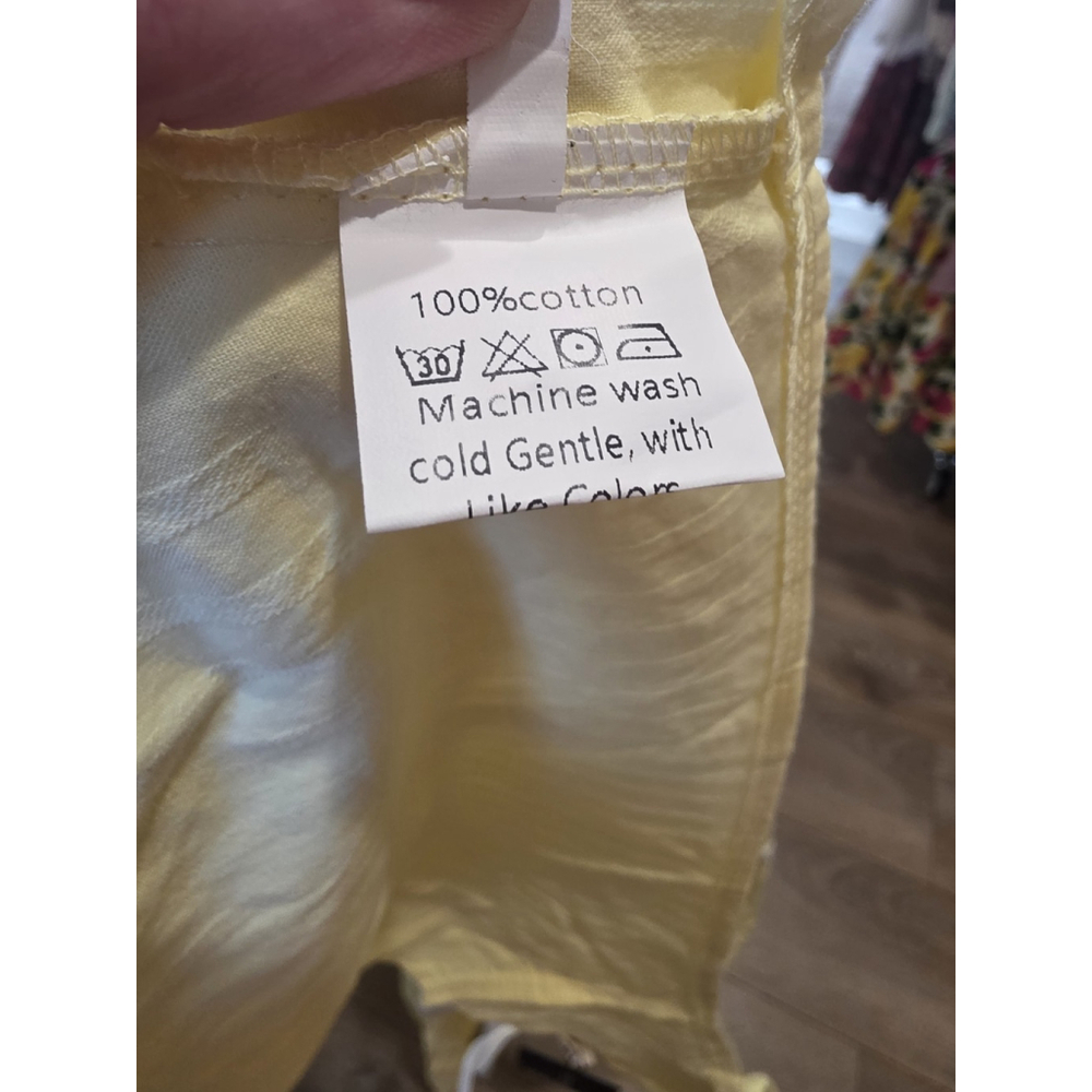 NWT Butter Yellow Two Piece Set Tank Top & Midi Skirt Size L Cottage Core Girly - Picture 12 of 12